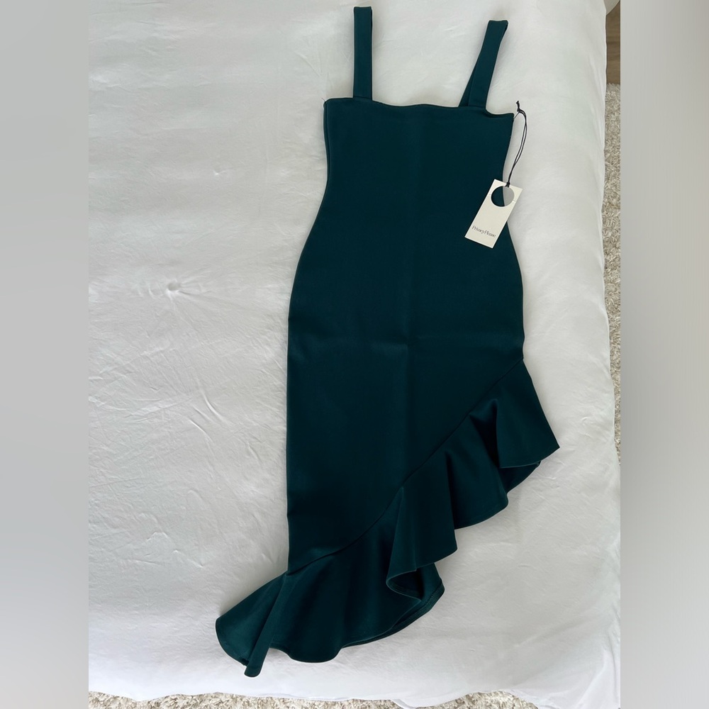 Privacy please teal cocktail dress
